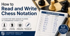 how to read and write chess notation, longbridge chess club,