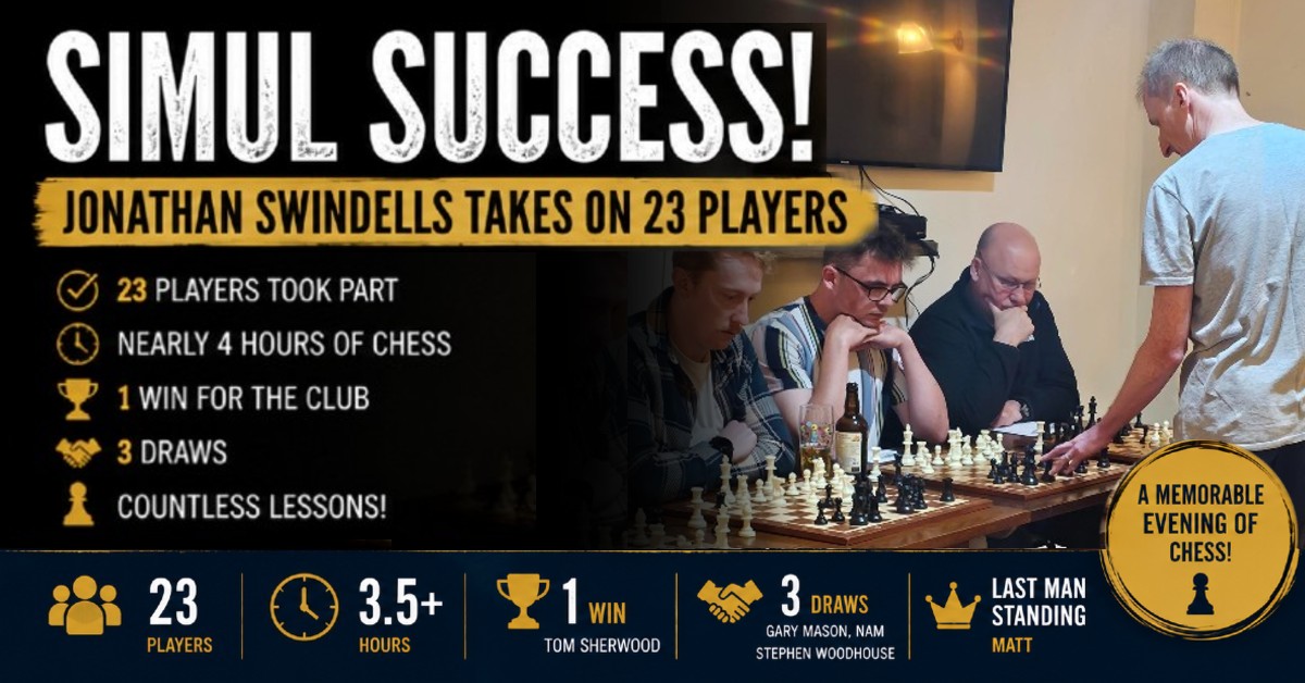 Jonathan Swindells Simul, chess clubs in birmingham, longbridge chess club,