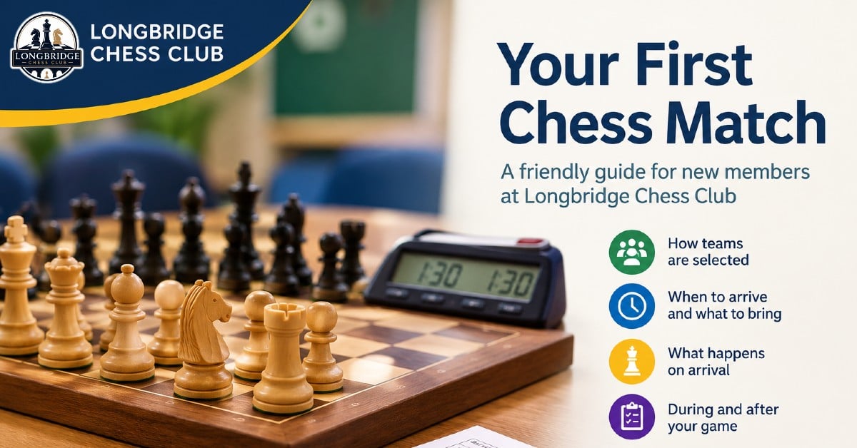 Longbridge chess club, guide to your first chess match, what to expect at your first chess match,
